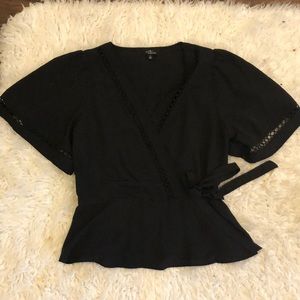 Black milk and honey wrapped blouse